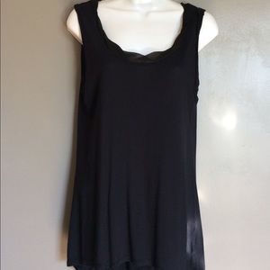 Black sleeveless top